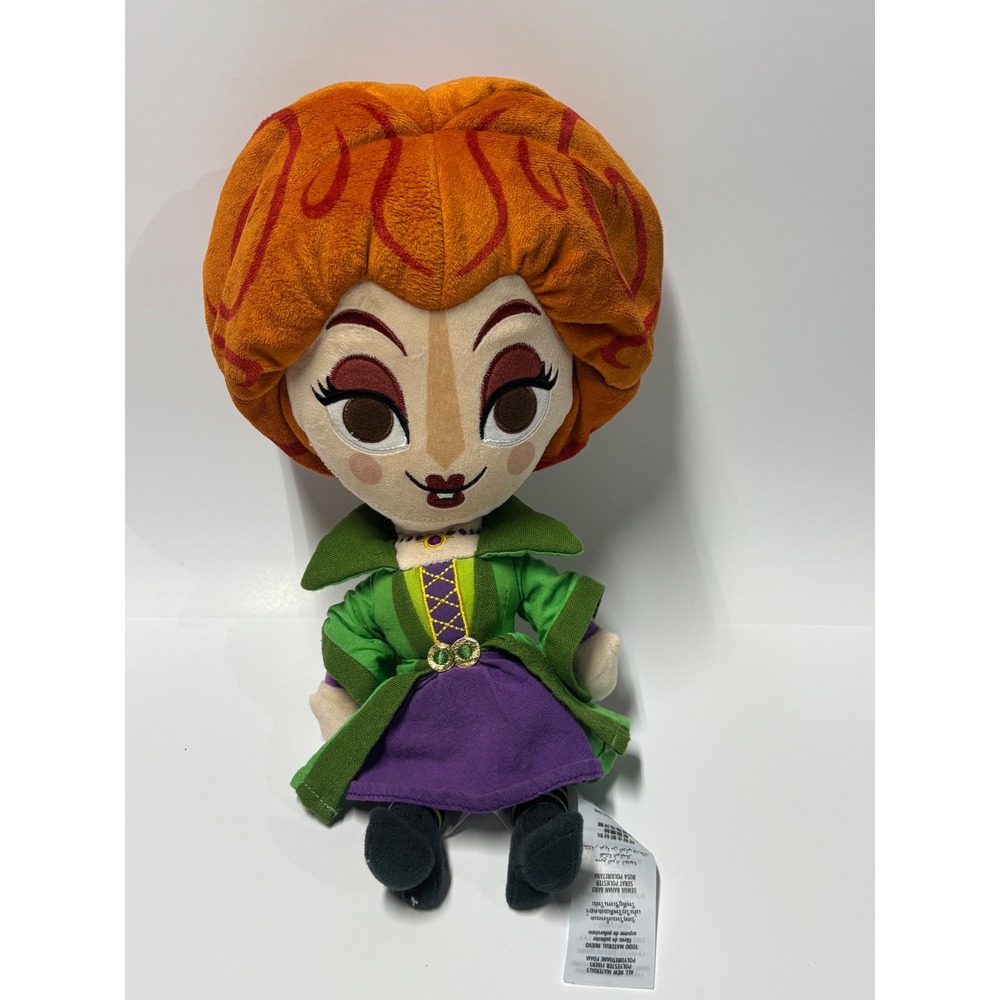 Disney Hocus Pocus Winifred Sanderson Plush Doll 14.5 Inch Orange Hair Green Toy